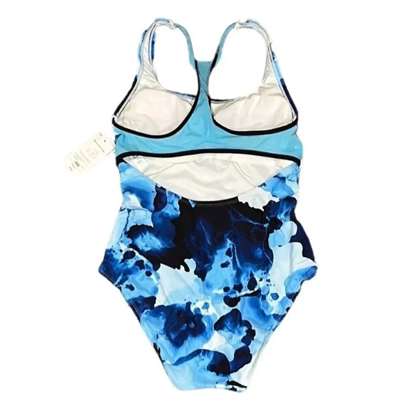 Xersion Blue One Piece Swimsuit Size Small Swim Beach Resort Vacation Summer - Picture 2 of 5